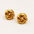 Boucles d'oreilles Torsade Boule de Noeuds Luxe
