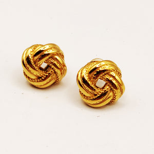 Boucles d'oreilles Torsade Boule de Noeuds Luxe