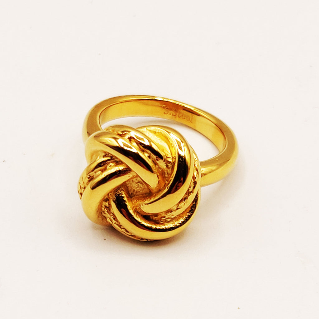 Bague Torsade Boule de Noeuds Luxe