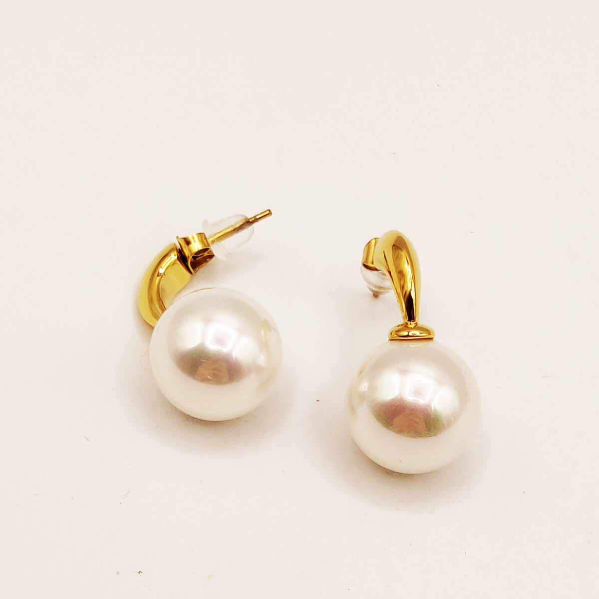 Boucles d'oreilles Maille Perle d'imitation Blanche