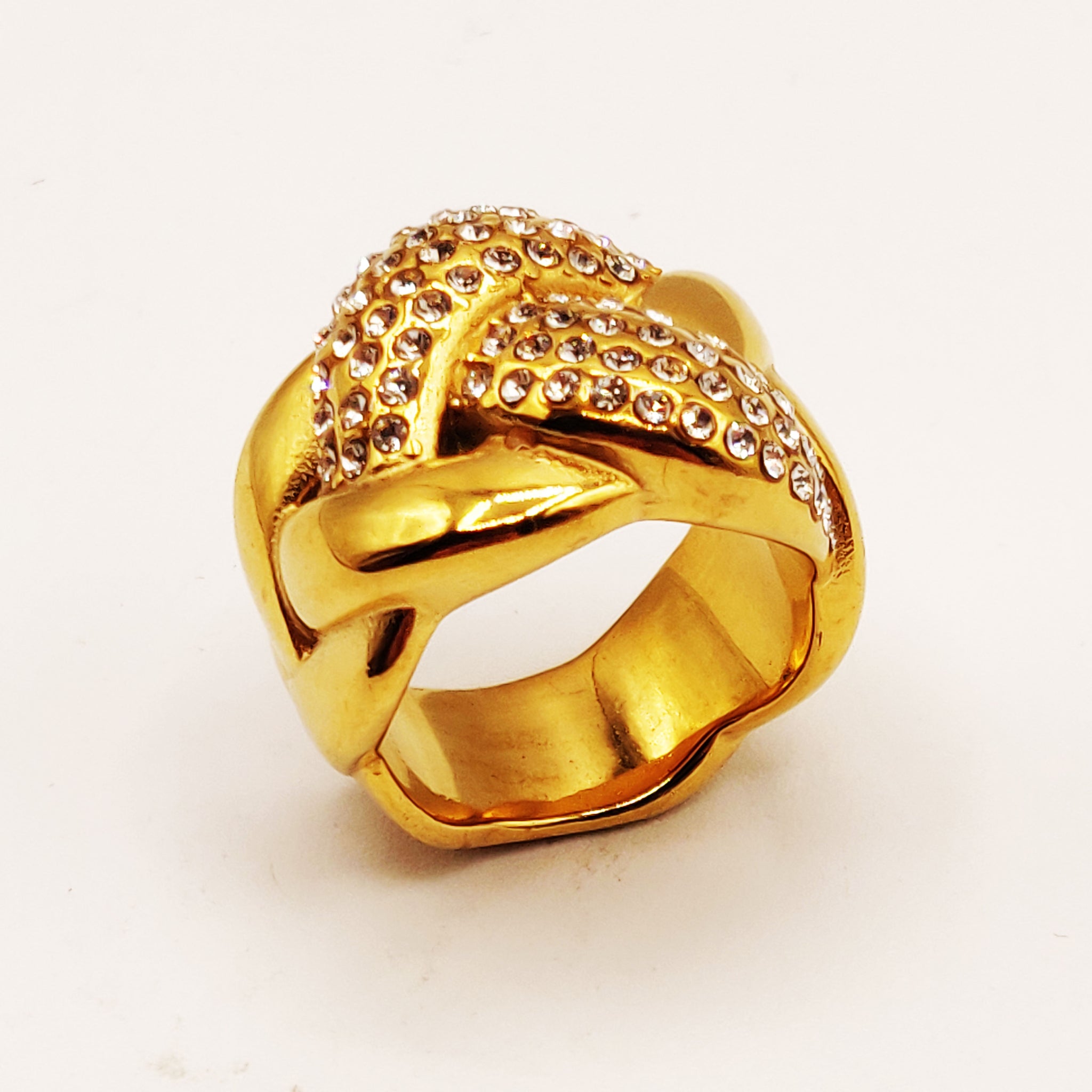 Bague Torsade Cristaux Luxe