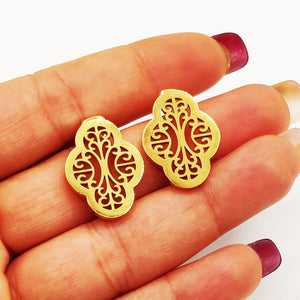 Boucles d'oreilles Trèfles Orientaux Luxe