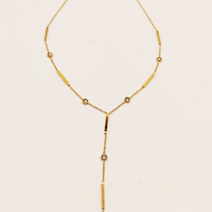 Collier Multi Barres et Cristaux Luxe