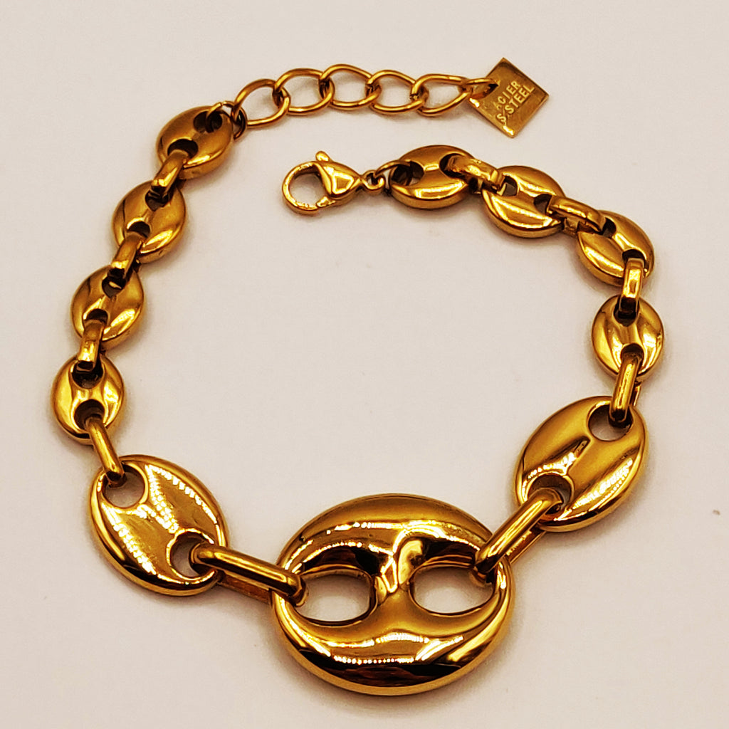 Bracelet Grandes Graines de Café Luxe