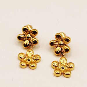 Boucles d'oreilles Double Marguerites