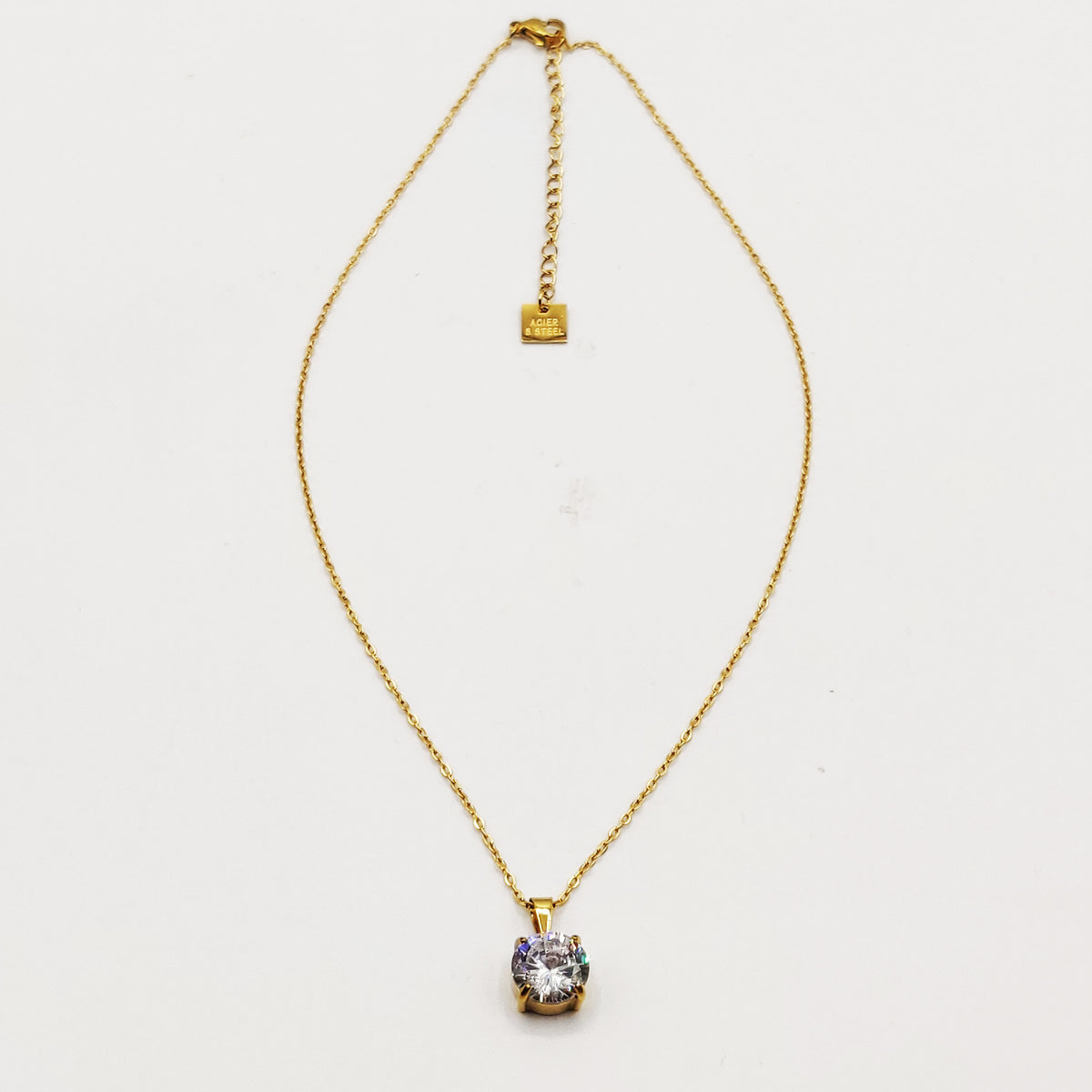 Collier Simple Gros Cristal Rond