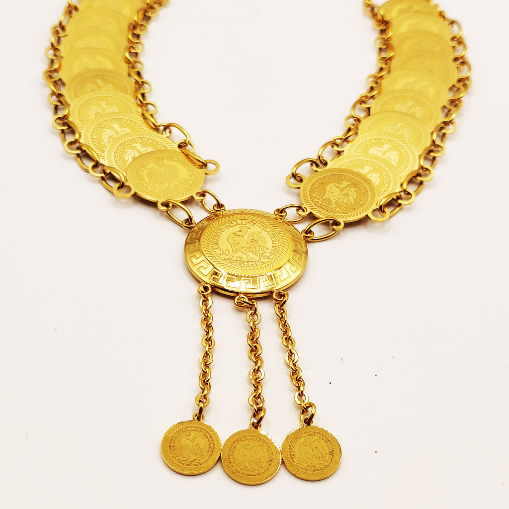Collier Chaîne de Pendentifs Louise Coq V Luxe