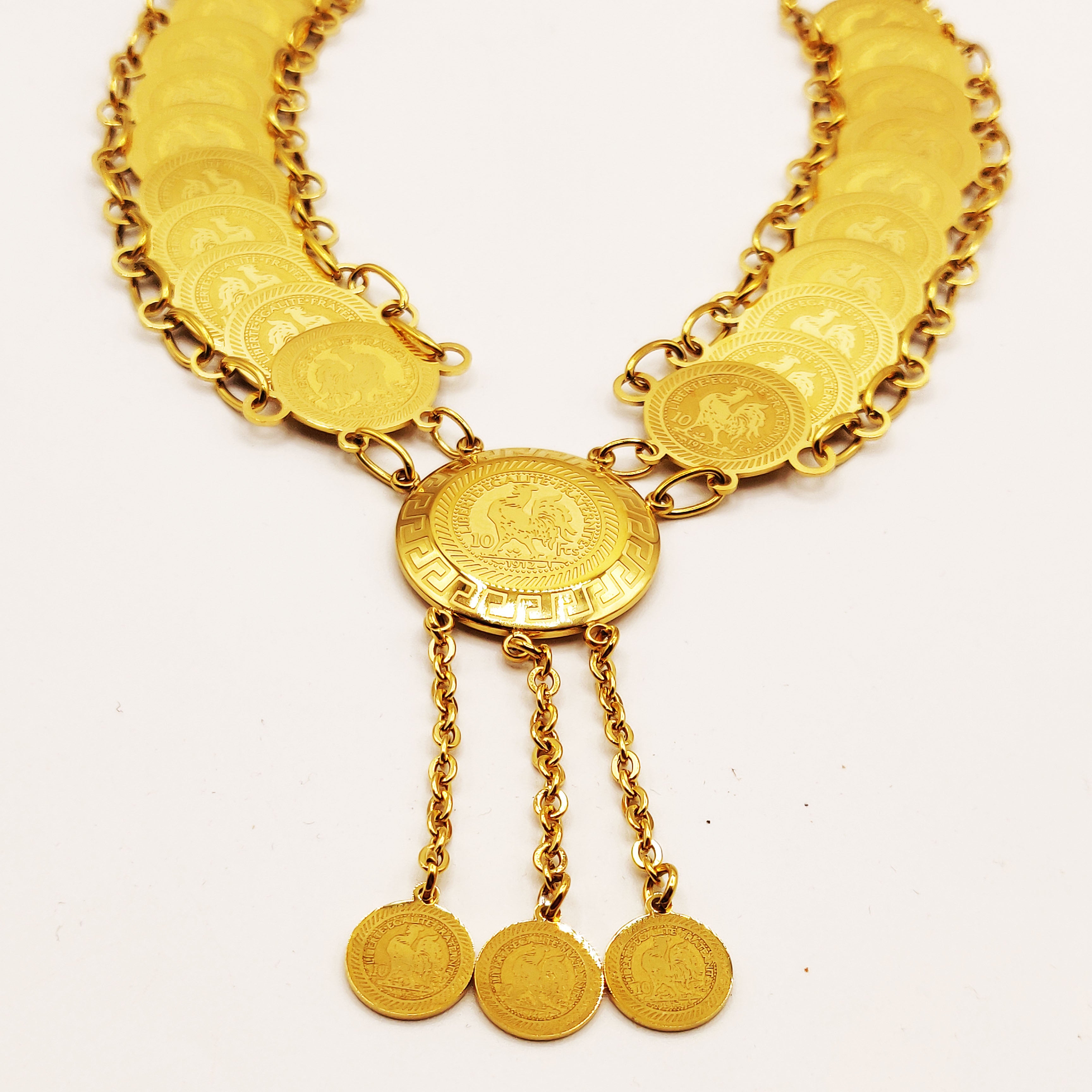 Collier Chaîne de Pendentifs Louise Coq V Luxe