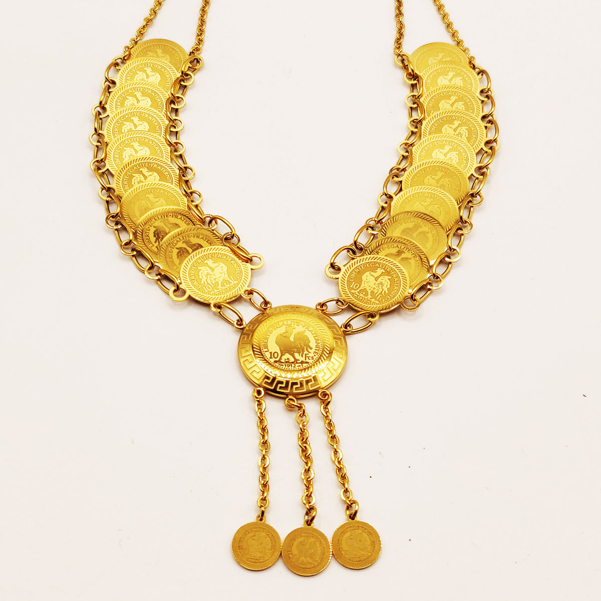 Collier Chaîne de Pendentifs Louise Coq V Luxe