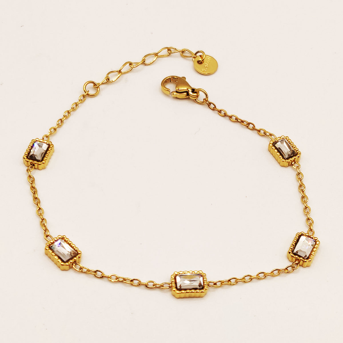 Bracelet Multi Grands Cristaux Rectangles
