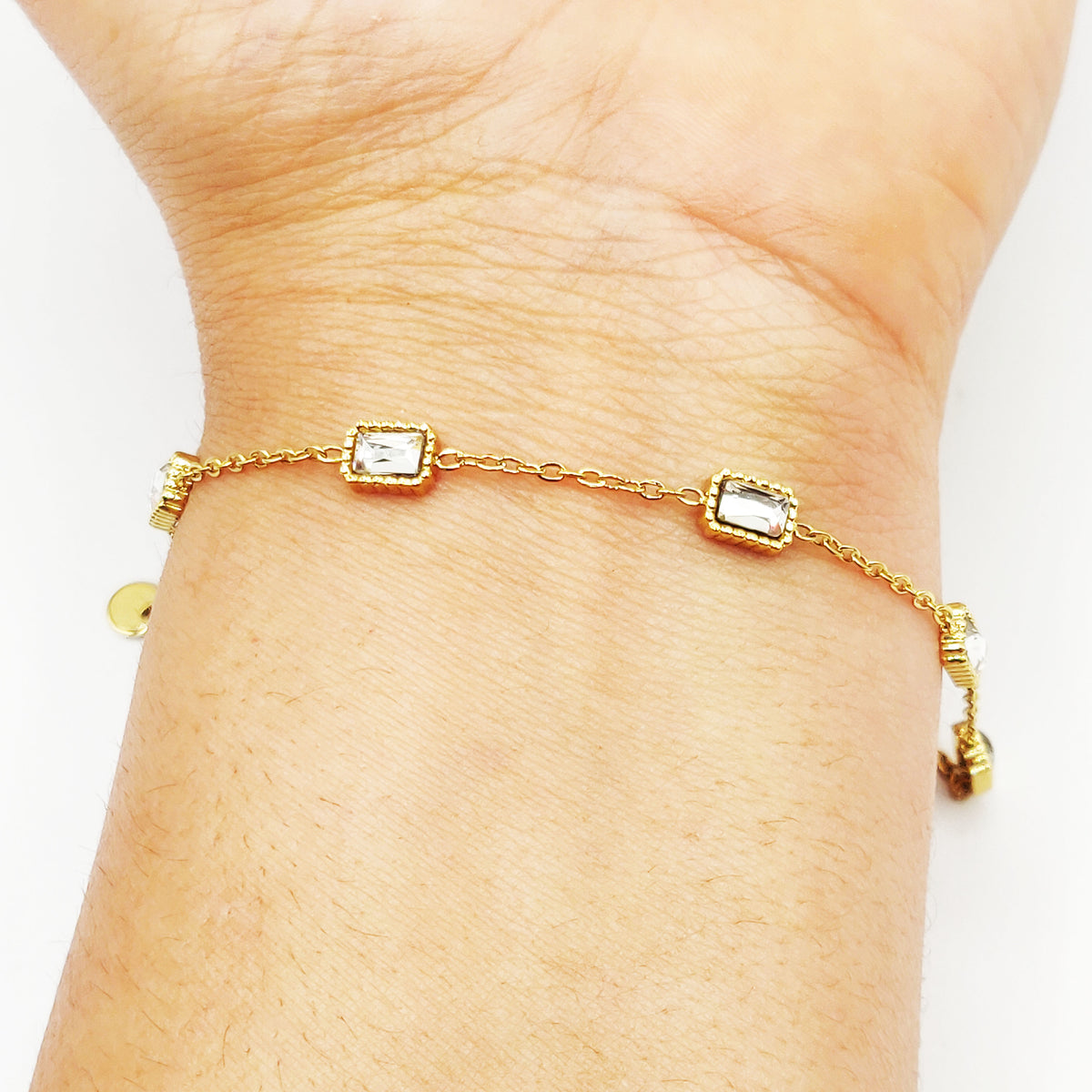 Bracelet Multi Grands Cristaux Rectangles