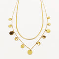 Collier Double Maille Multi Cercles Dorés