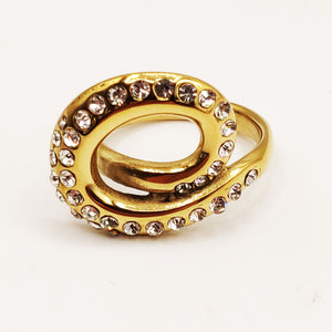 Bague Escargot Cristaux Luxe