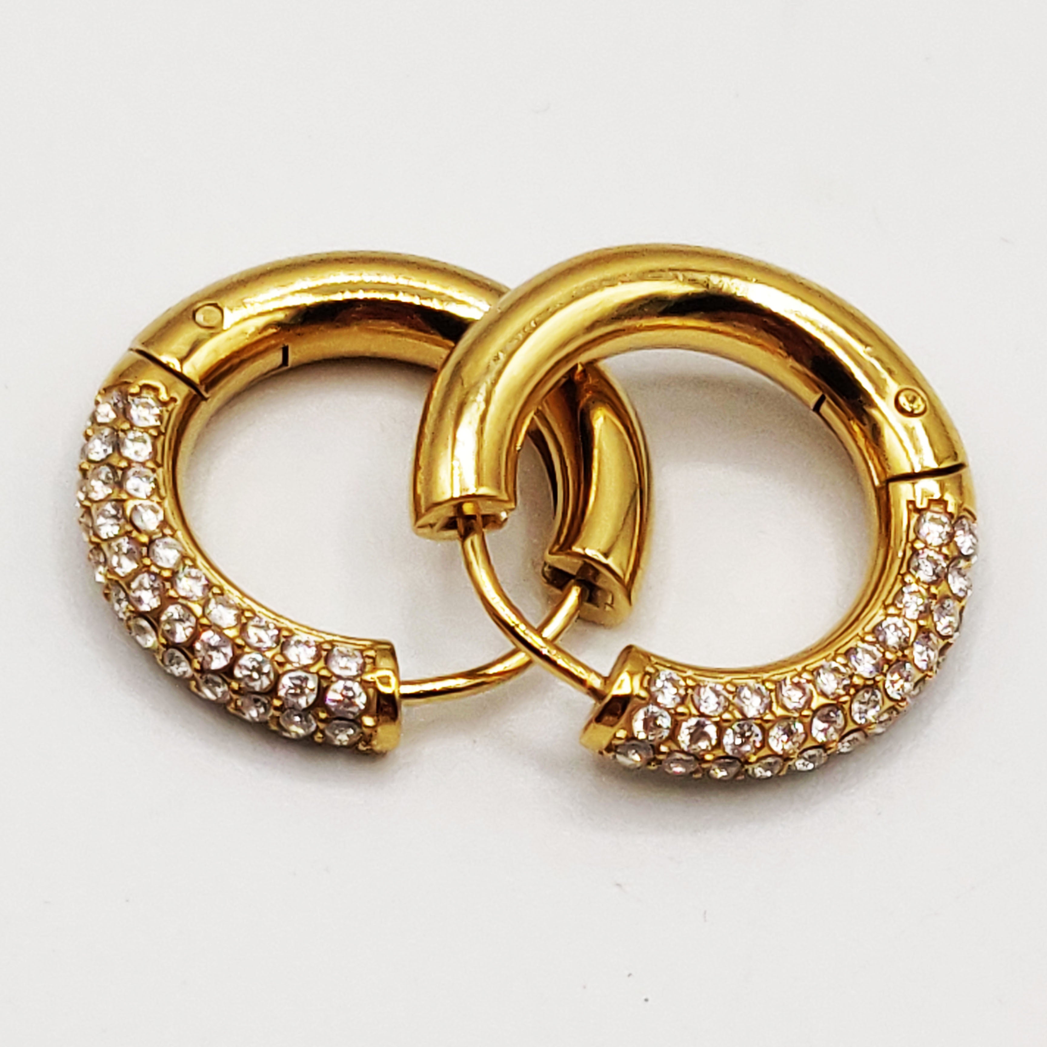 Boucles d'oreilles Créoles Mi-Cristaux