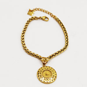 Bracelet Torsade Grand Médaillon Louise Coq Luxe