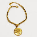 Bracelet Torsade Grand Médaillon Louise Coq Luxe
