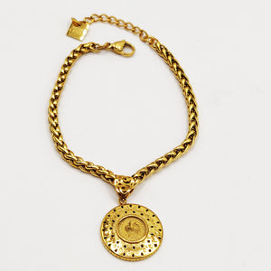 Bracelet Torsade Grand Médaillon Louise Coq Luxe