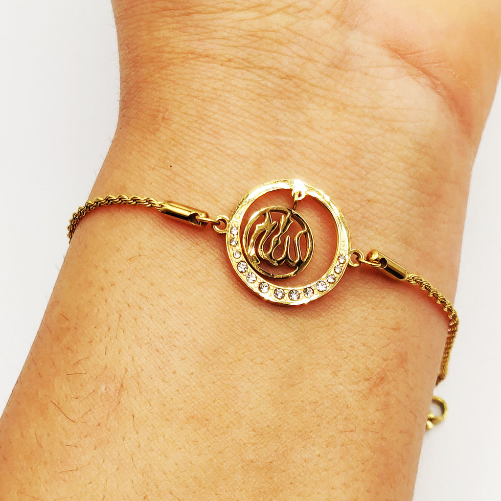 Bracelet Cercle Allah Cristaux