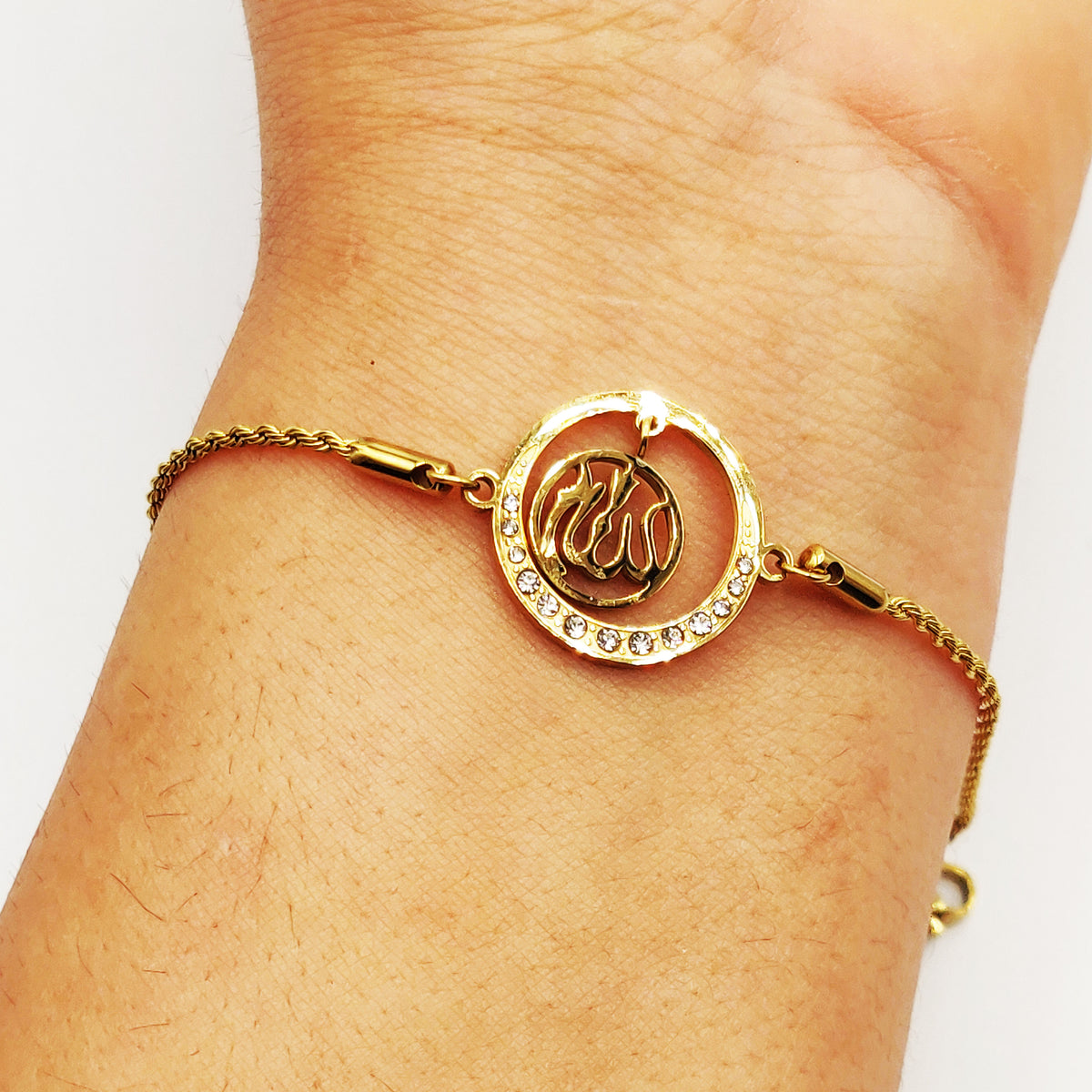 Bracelet Cercle Allah Cristaux