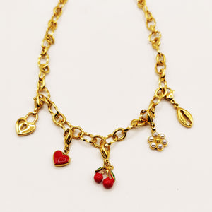 Collier Chaîne Bibelots Cerises Luxe