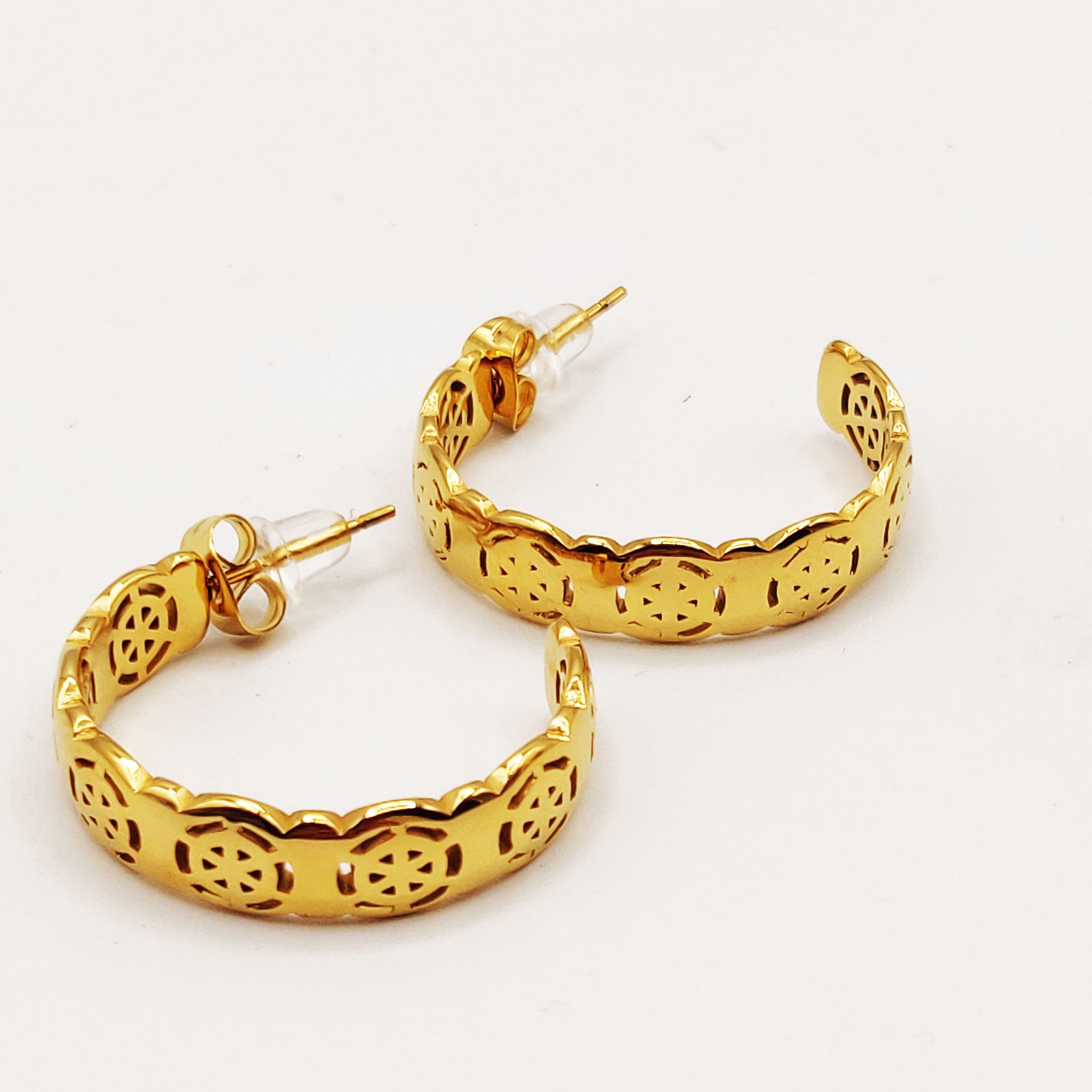 Boucles d'oreilles Torsade Cercle Oriental Luxe