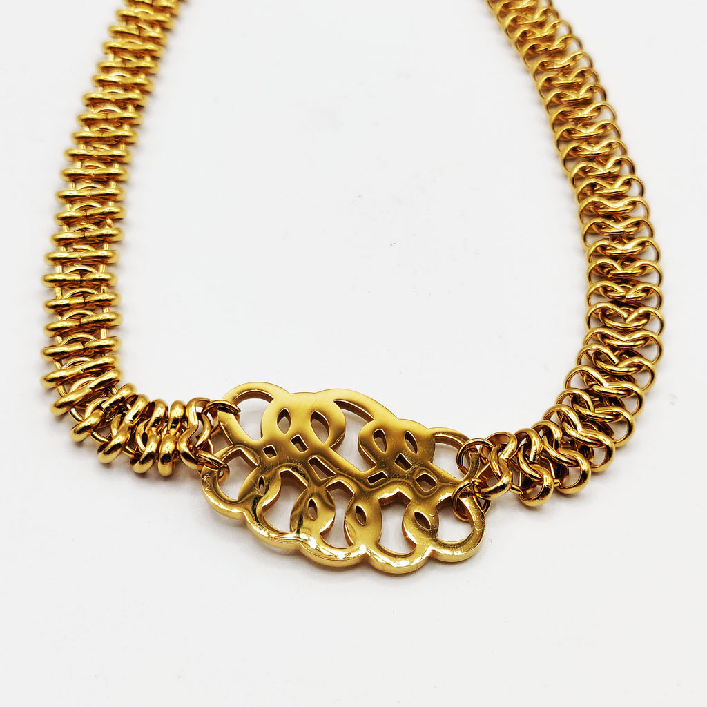 Collier Chaîne Infinity Motif Oriental Luxe