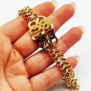 Bracelet Chaîne Infinity Motif Oriental Luxe