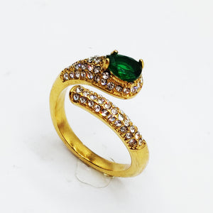 Bague Serpent Cristal Vert Luxe