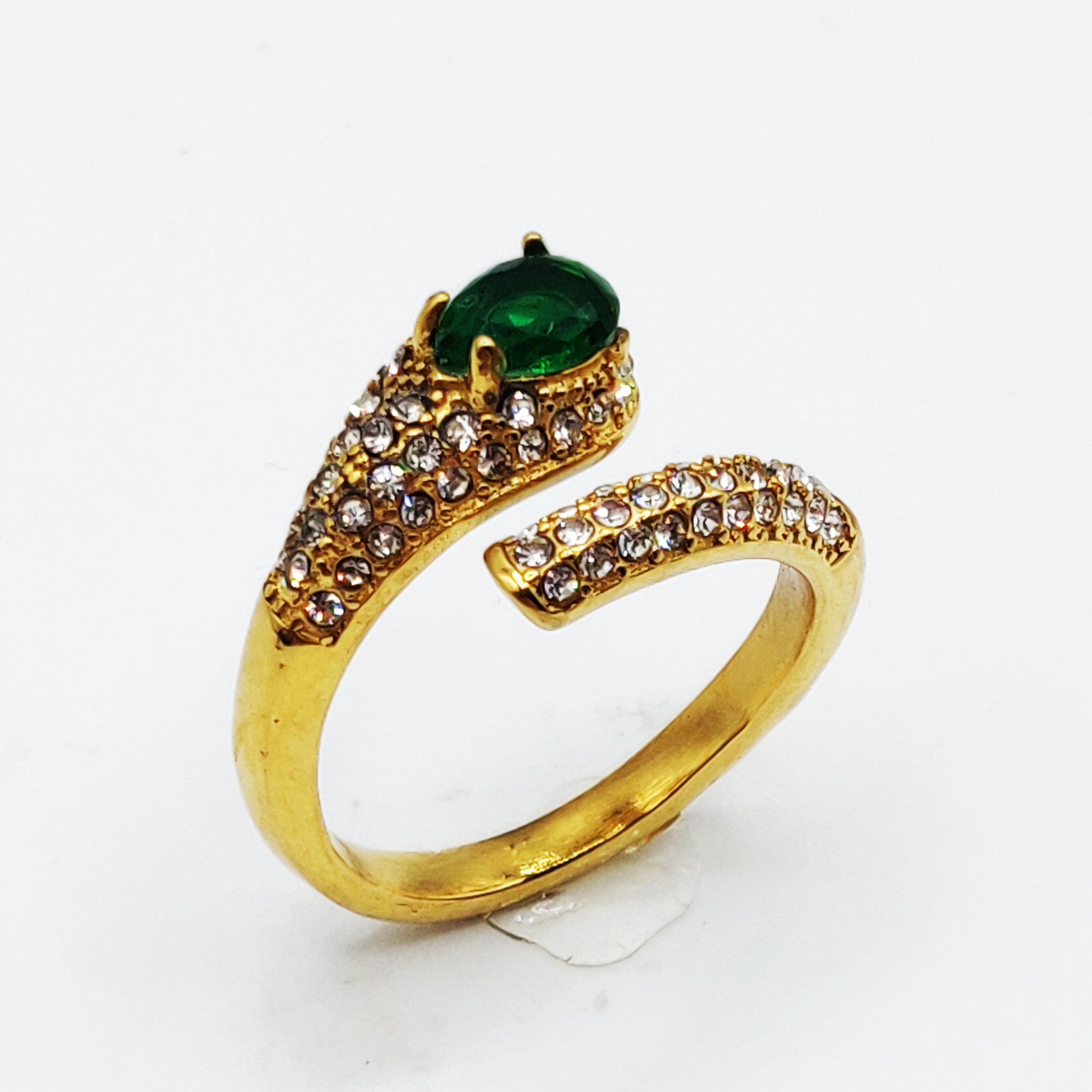 Bague Serpent Cristal Vert Luxe