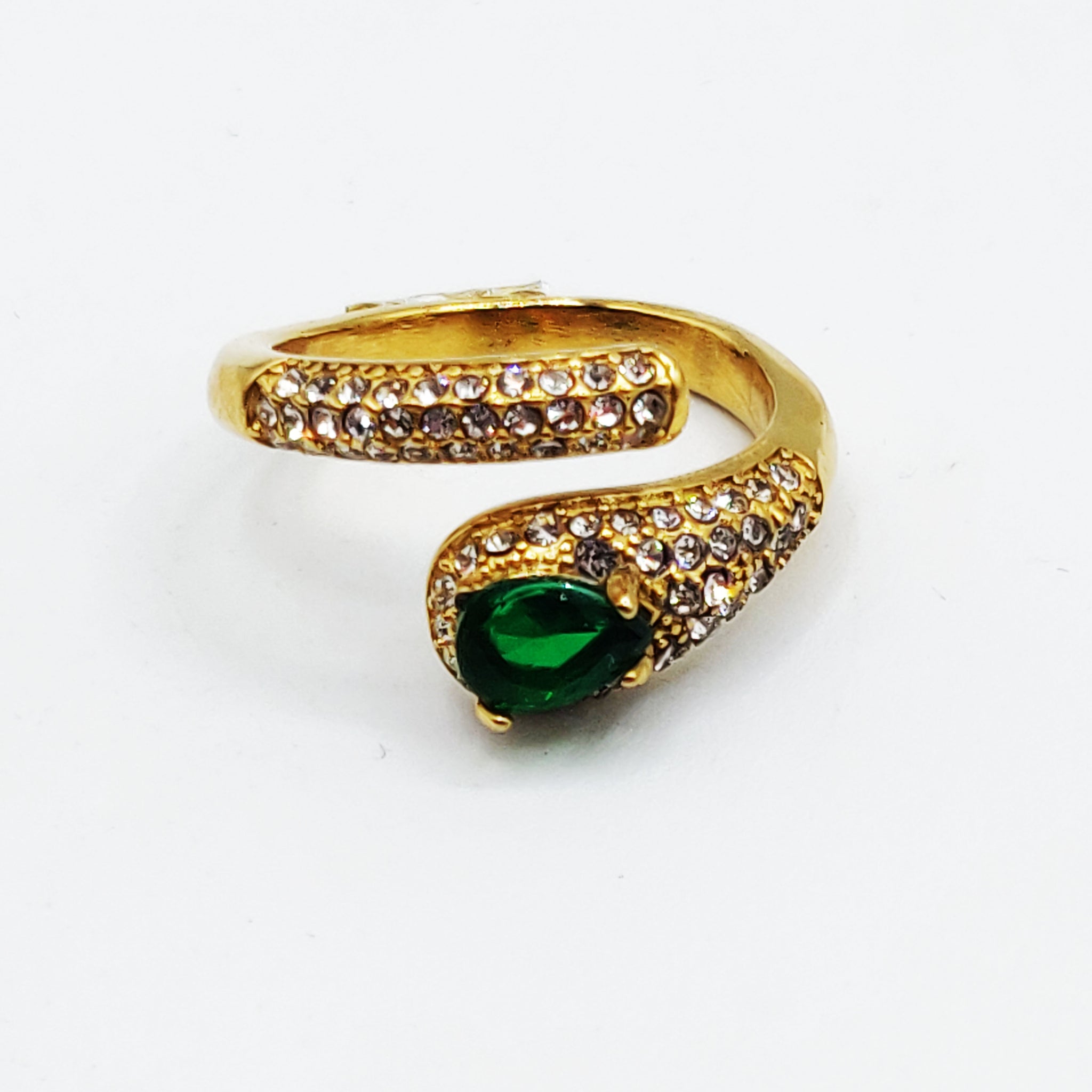 Bague Serpent Cristal Vert Luxe