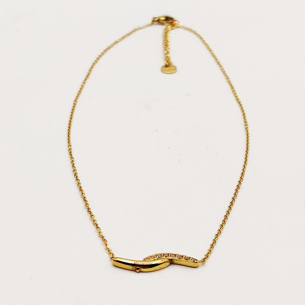Collier Double Arcs Cristaux