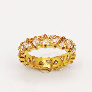 Bague Tour Cristaux Triangles