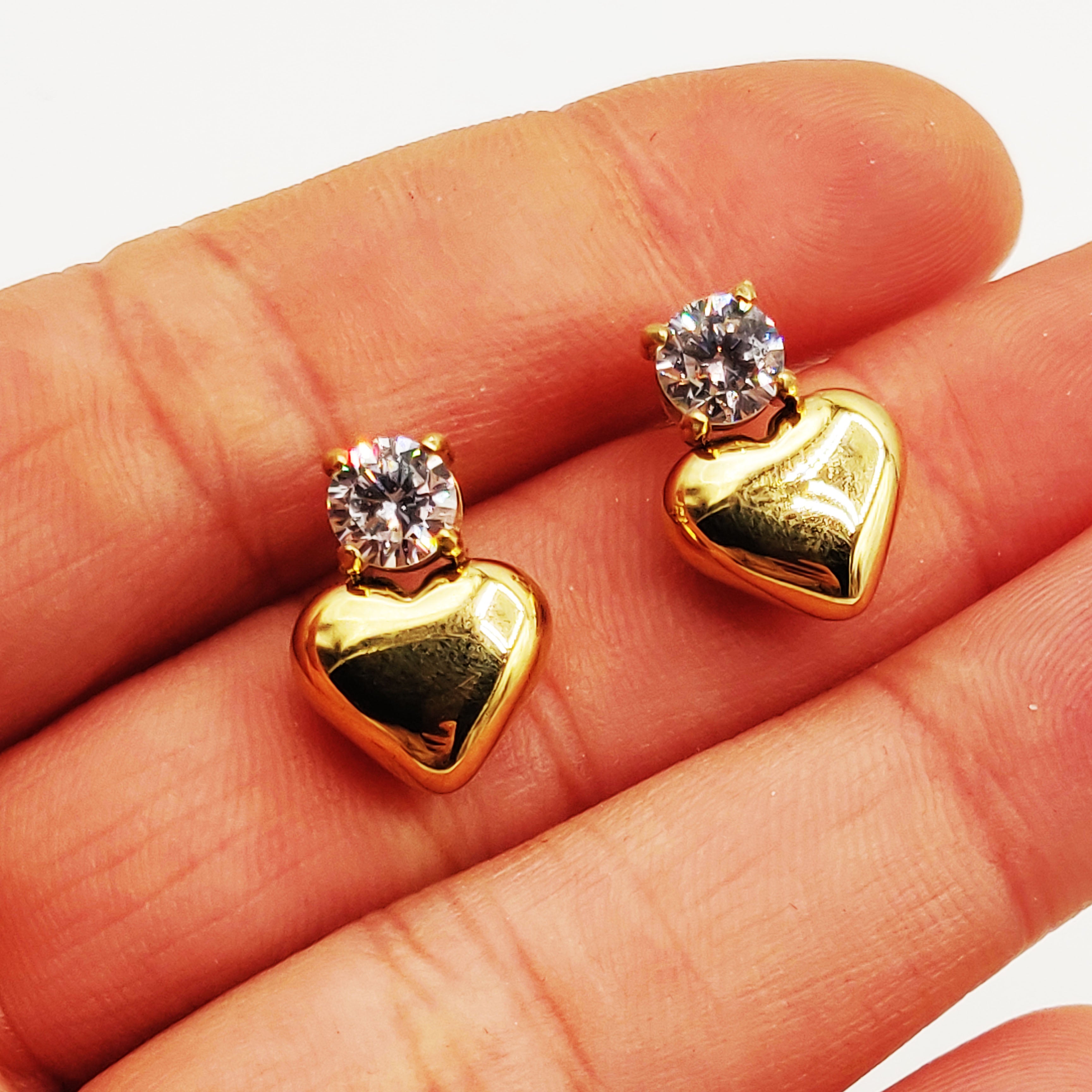 Boucles d'oreilles Coeurs et Cristaux