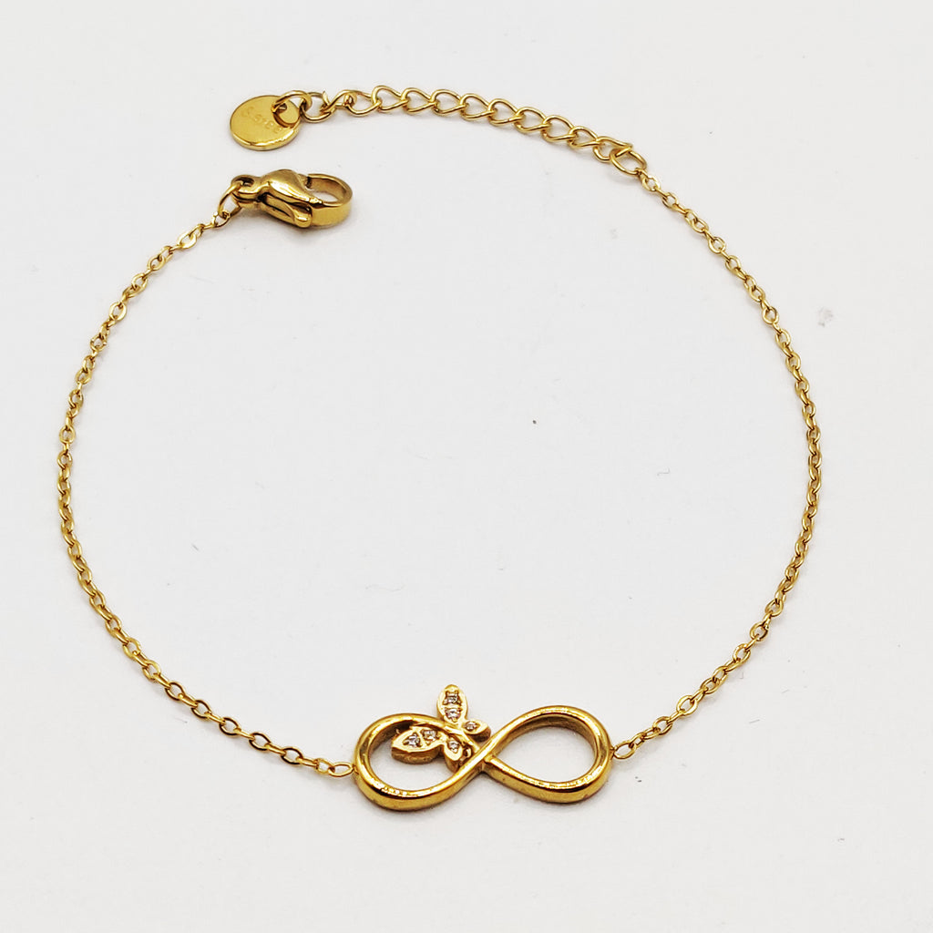 Bracelet Infinity Papillon Cristaux