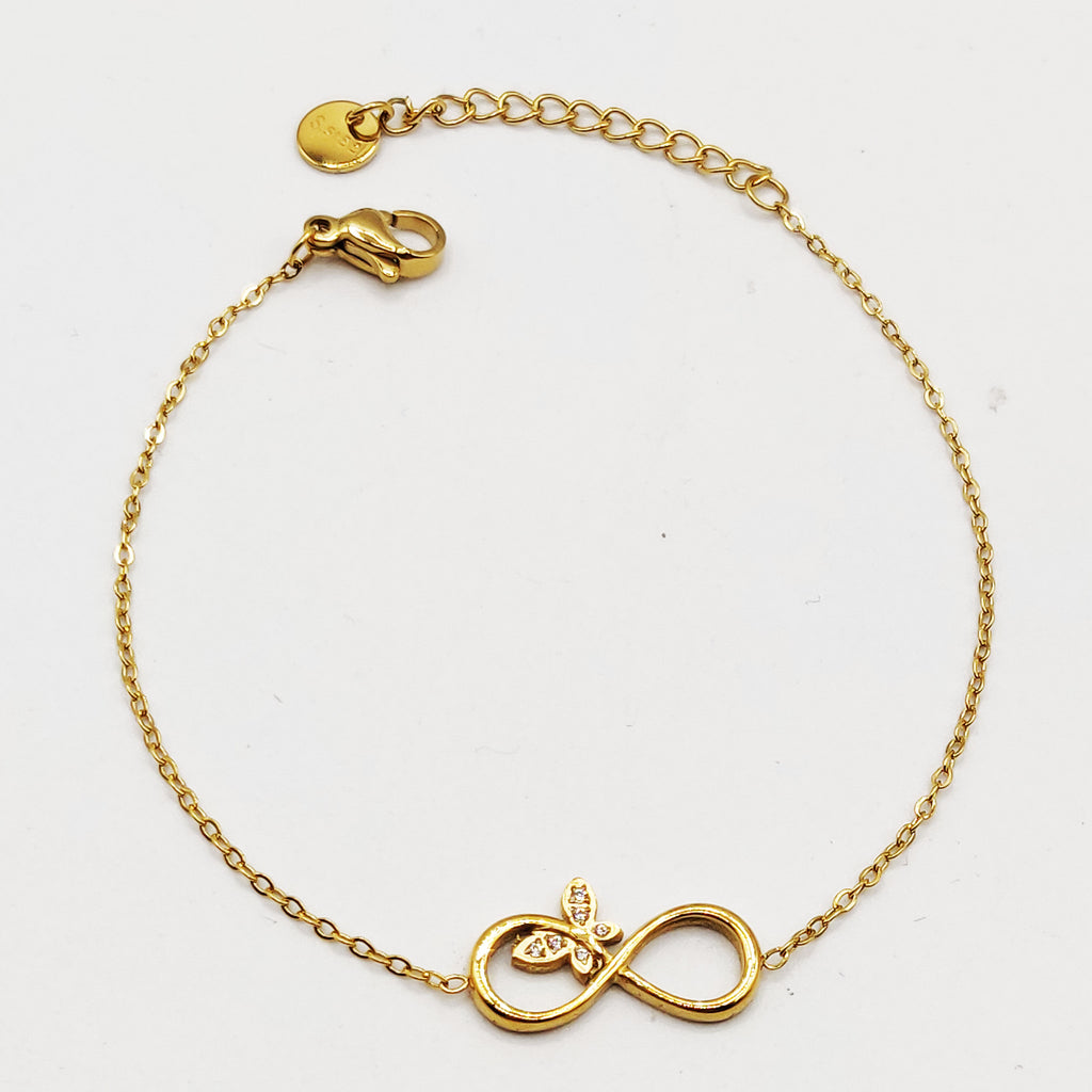 Bracelet Infinity Papillon Cristaux