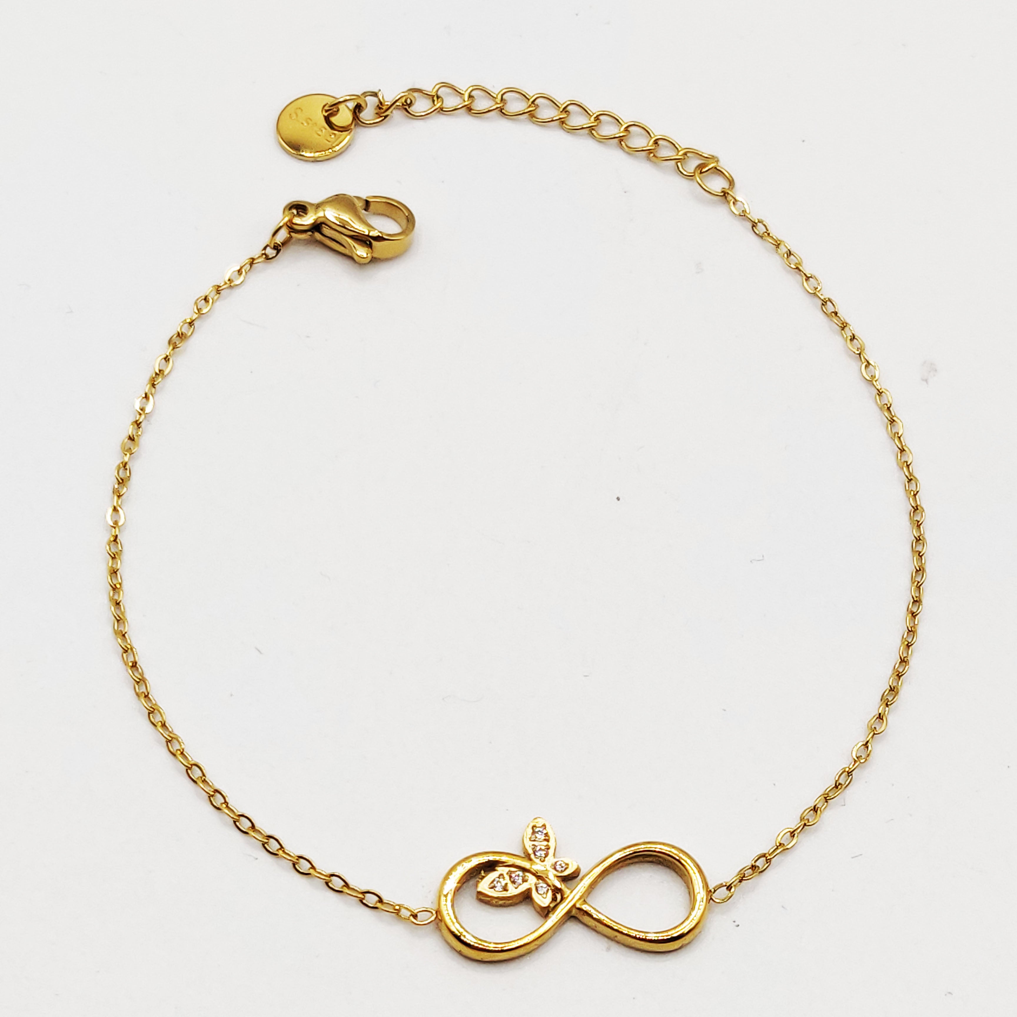 Bracelet Infinity Papillon Cristaux