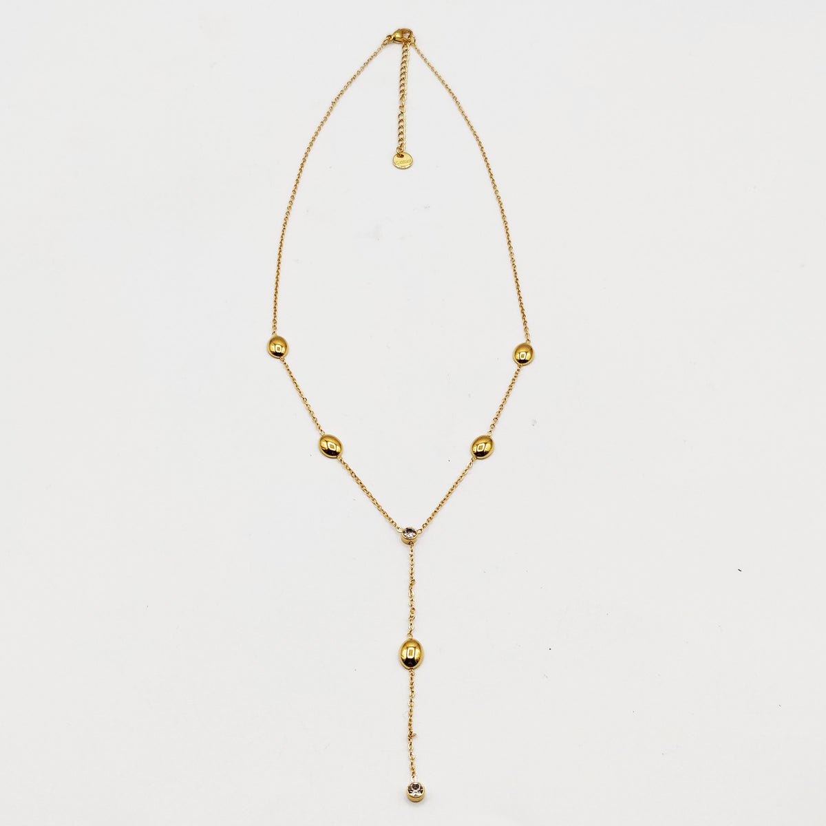 Collier Multi Boules et Cristaux Descendant