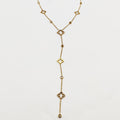 Collier Multi Trèfles Creux et Cristaux Descendant