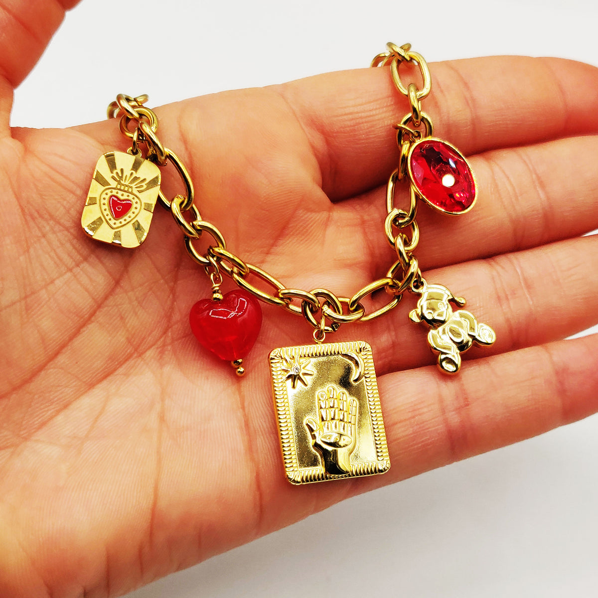 Collier Chaîne Bibelots Cadre Main de Fatma Luxe