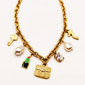 Collier Chaîne Bibelots Sac à Main Cristaux et Perles d'imitation Luxe