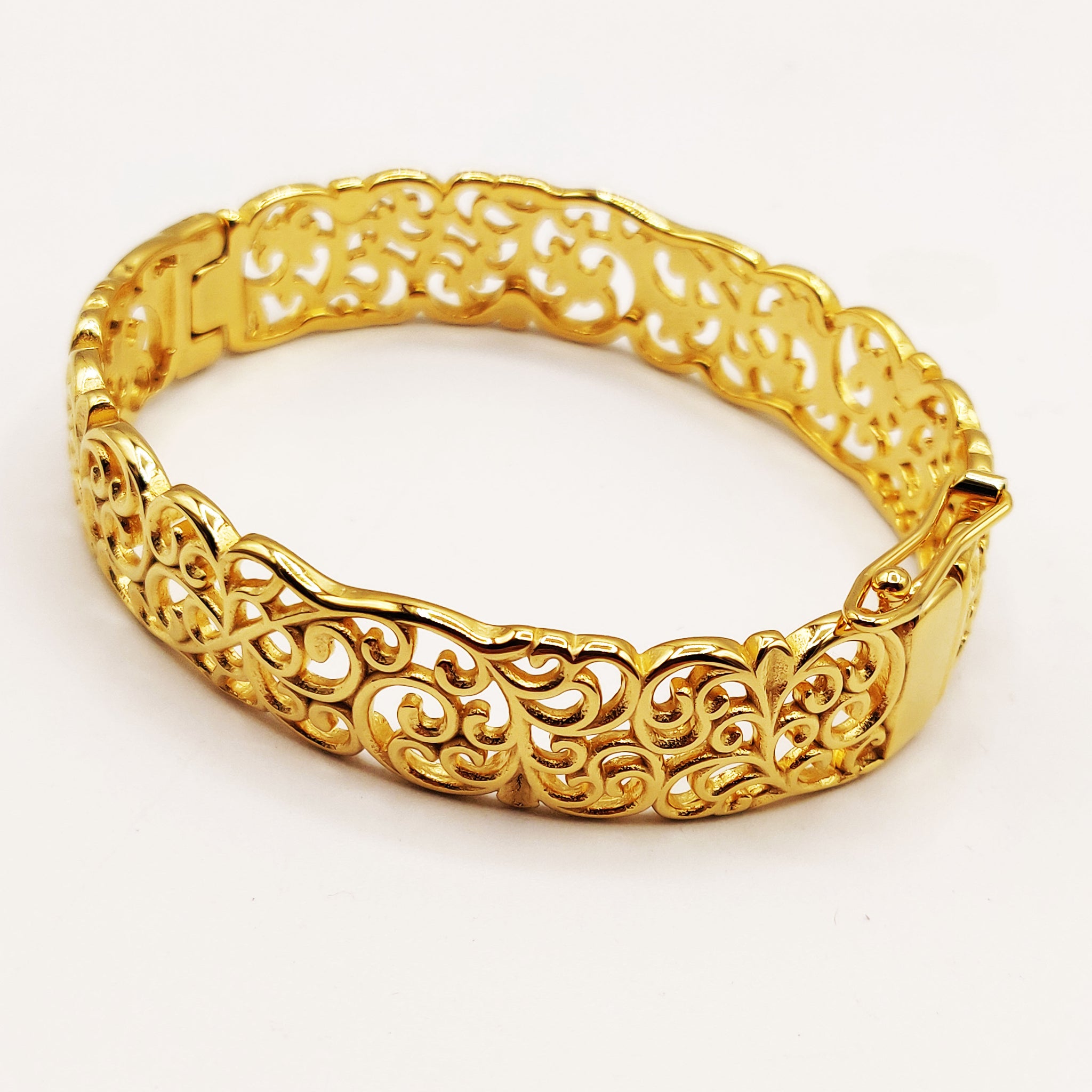 Bracelet Rigide Motifs Orientaux Alternatif Luxe