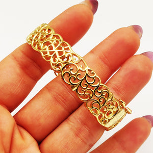Bracelet Rigide Motifs Orientaux Alternatif Luxe