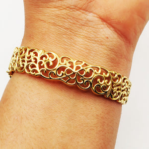 Bracelet Rigide Motifs Orientaux Alternatif Luxe