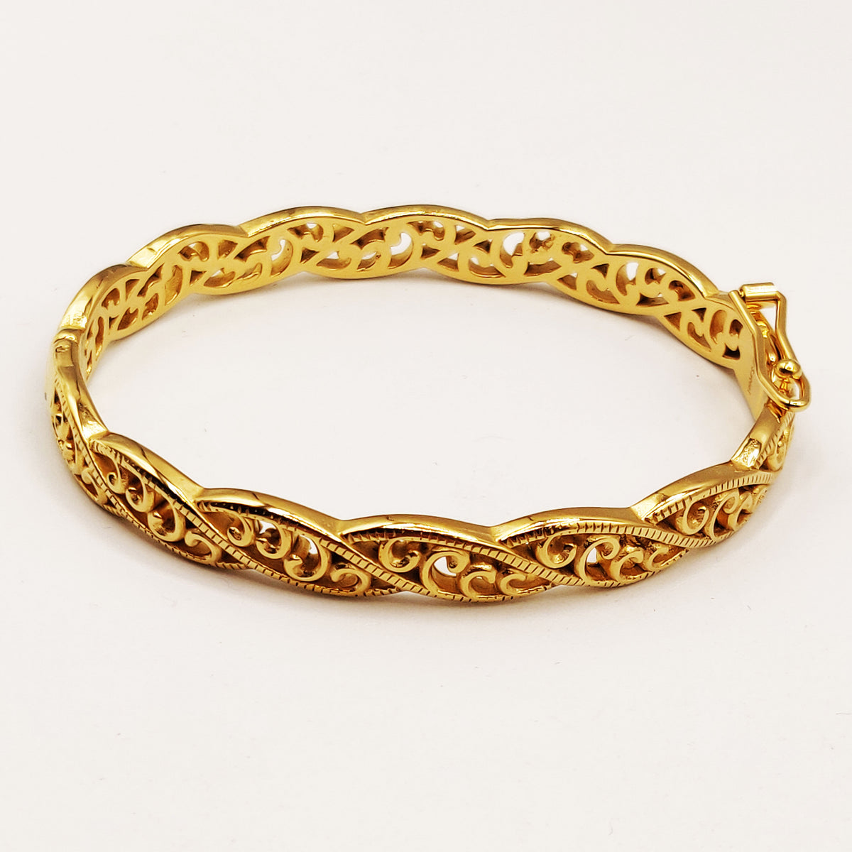 Bracelet Rigide Filigrane Oriental Luxe
