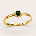 Bracelet Rigide Grand Soleil Vert Tour Cristaux Luxe