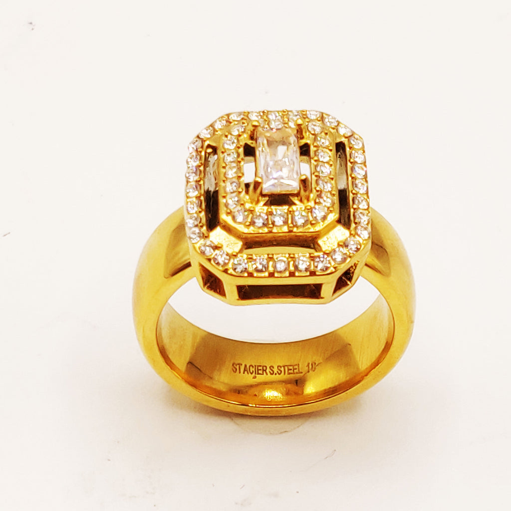 Bague Rectangle HC Luxe Dorée