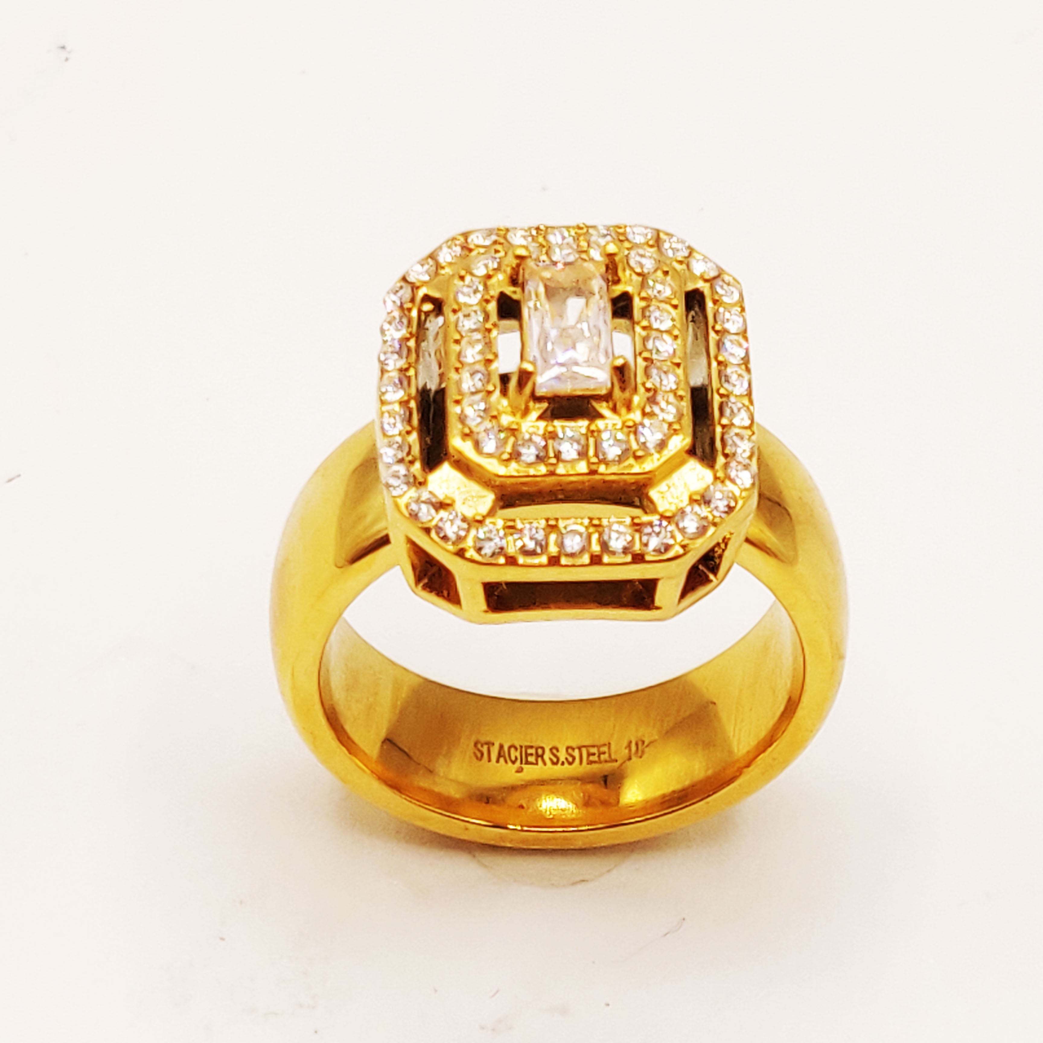 Bague Rectangle HC Luxe Dorée