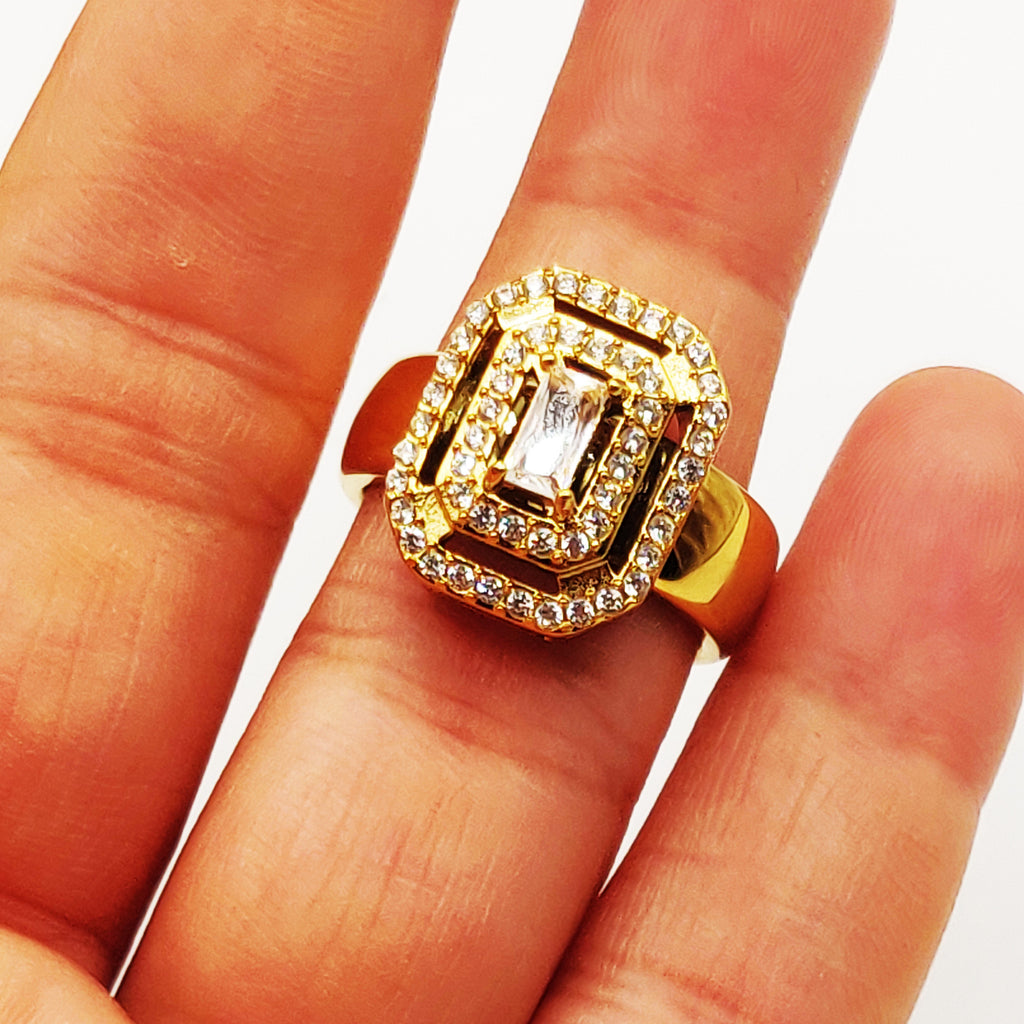 Bague Rectangle HC Luxe Dorée