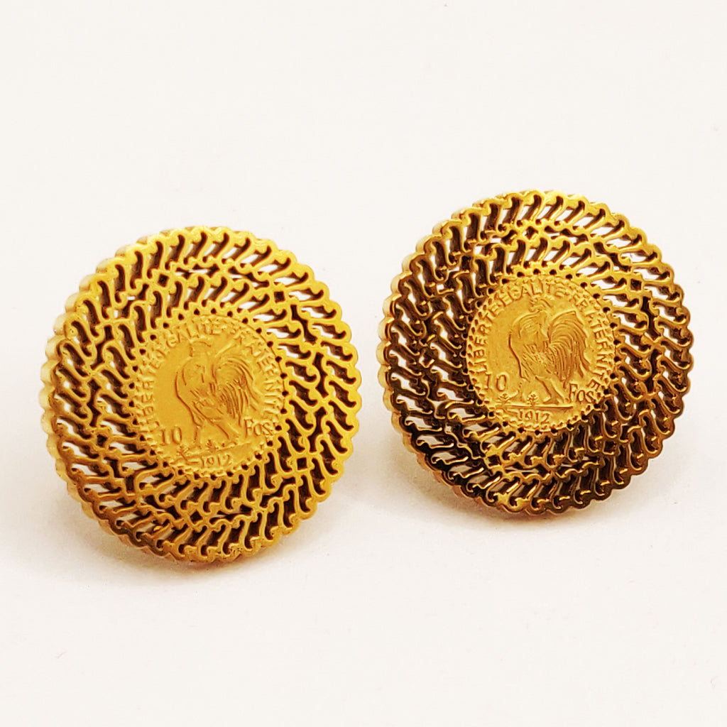 Boucles d'oreilles Louise Coq Oriental Luxe