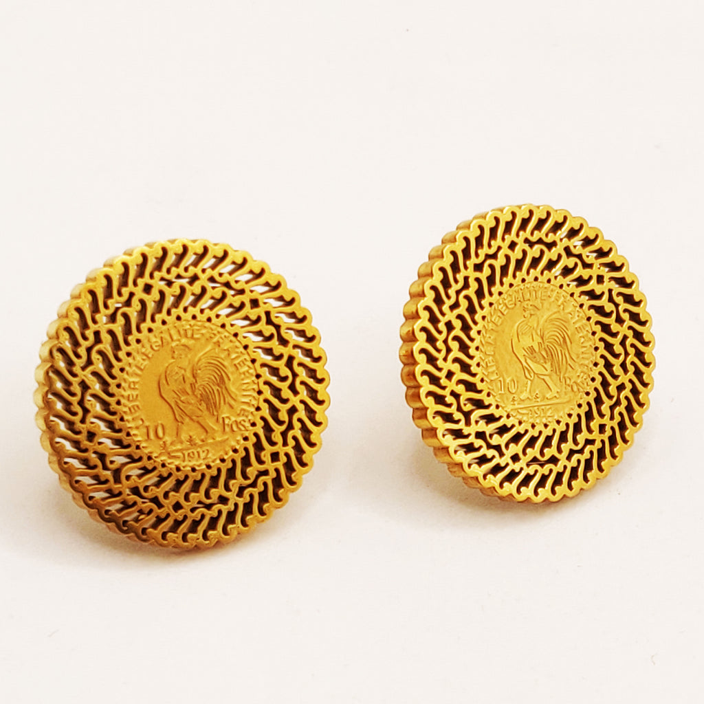 Boucles d'oreilles Louise Coq Oriental Luxe